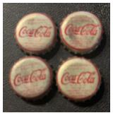 (4) VINTAGE  'COCA-COLA' BOTTLE CAPS-CHECK OUT THE