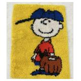 LATCH HOOK RUG-"CHARLIE BROWN"/APPROX. 24"x32"