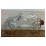 "AVON" GLASS PERFUME BOTTLE-CLEAR CAR/EMPTY
