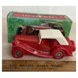 "AVON" GLASS PERFUME BOTTLE-RED CAR W/BOX/EMPTY