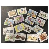 (16)VINTAGE LAOS POSTAGE STAMPS-:1985'