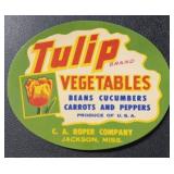 (5 COUNT)VINTAGE LABEL-TULIP VEGETABLES