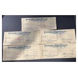 (5)VINTAGE CANCELLED BANK CHECKS-DATED '1919-1920'