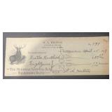 VINTAGE CANCELLED BANK CHECK-DATED '1927'/W.L.