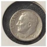 1962-D ROOSEVELT DIME (90% SILVER)
