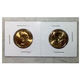 (2)PRESIDENTIAL DOLLAR COINS-ASSORTED/CHECK OUT