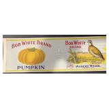 (5 COUNT) VINTAGE CAN LABEL-BOB WHITE BRAND