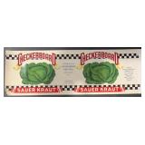 (4 COUNT) VINTAGE CAN LABEL-CHECKERBOARD