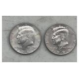 (1)1985-D & (1)1994-D KENNEDY HALF DOLLARS
