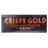 (27 COUNT) VINTAGE CRATE LABEL-CRISPY GOLD