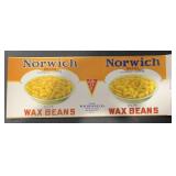 (6 COUNT)VINTAGE CAN LABEL-NORWICH