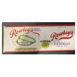 (5 COUNT)VINTAGE CAN LABEL-ROWLEY'S/EMBOSSED