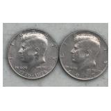(1)1976-P & (1)1977-D KENNEDY HALF DOLLARS