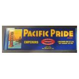 (5 COUNT) VINTAGE CRATE LABEL-PACIFIC PRIDE