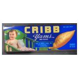 (100 COUNT) VINTAGE CRATE LABEL-CRIBB