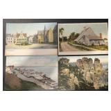 (4)VINTAGE POSTCARDS-ASSORTED/UNUSED