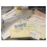 (16)'DIFFERENT'OLD' BANK CHECKS-DATED 1897-195O's