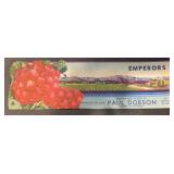 (5 COUNT) VINTAGE CRATE LABEL-PAUL DOBSON