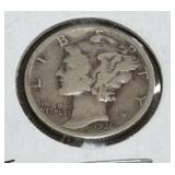 1936-S MERCURY DIME (90% SILVER) (GOOD+)