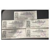 (5)VINTAGE CANCELLED BANK CHECKS-DATED '1910'/