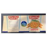 (6 COUNT)VINTAGE CAN LABEL-SUPREME COURT