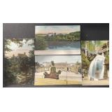 (4)VINTAGE POSTCARDS-ASSORTED/UNUSED