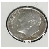 1963-D ROOSEVELT DIME (90% SILVER) (FINE)