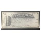 VINTAGE CANCELLED BANK CHECK-DATED '1894'/CITY OF