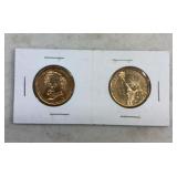 (2)PRESIDENTIAL DOLLAR COINS-ASSORTED/CHECK OUT