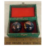 CHINESE "BAODING BALLS W/CASE-CHECK OUT THE PIC