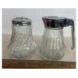 GLASS CONDIMENT JARS-CHECK OUT THE PIC