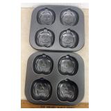 (2)MUFFIN PANS-NEW/PUMPKIN DESIGN