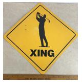 DECOR SIGN-GOLFBALL CROSSING