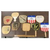 (10)ADVERTISING FANS-ASSORTED/CHECK OUT THE PIC
