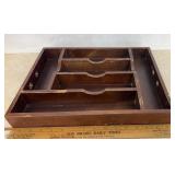 WOODEN DIVIDED DESK TRAY-CHECK OUT THE PIC