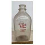 VINTAGE GLASS "NUGENT FARMS" DAIRY BOTTLE