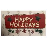 HOLIDAY DECOR SIGN-'HAPPY HOLIDAYS'