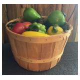 DECOR GLASS FRUIT W/BASKET-CHECK OUT THE PIC'S
