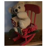 SHELF SETTER-BEAR IN ROCKER