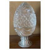 SOLID GLASS EGG W/STAND/'FRANCE'