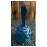 VINTAGE GLASS BELL-BLUE/'NO DINGER'
