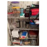 METAL RACK W/ASSORTED ITEMS-CHECK OUT THE PIC'S