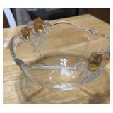 GLASS SERVING BOWL-APPROX. 10' DIAMETER