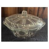 GLASS CANDY DISH W/LID