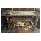 SHOP/GARAGE WORKBENCH W/ATTACHED VISE-CHECK OUT