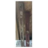 (2)VINTAGE WOODEN LEVELS-CHECK OUT THE PIC