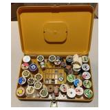 SEWING NOTIONS W/GOLD STORAGE BOX-CHECK OUT THE