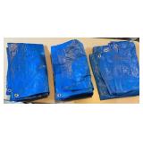 (3) PALSTIC TARPS-APPROX. 4ï¿½x6ï¿½ EACH/"USED"