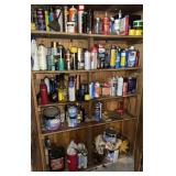 WOODEN CABINET & ASSORTED CHEMICALS& ADDITIVES-