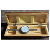 PRECISION DIAL INDICATOR MACHINIST TOOL W/WOODEN